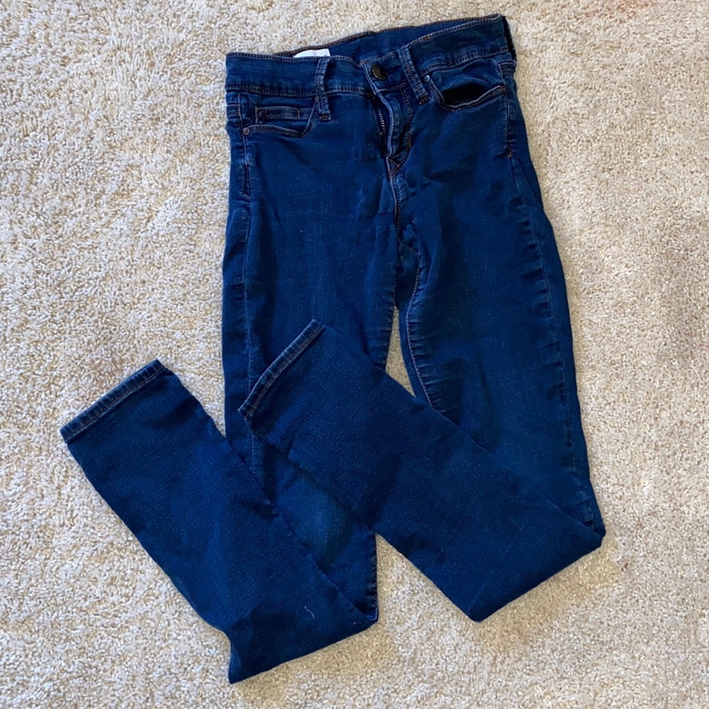 Blue jean stretchy legging jean